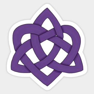 Purple Triquetra Heart Sticker